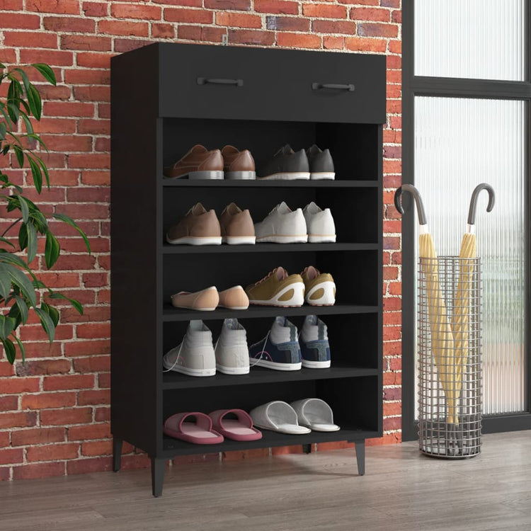 Armoire à chaussures Vidaxl 60x35x105 cm Bois de bois de propriété