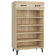 Armoire à chaussures Vidaxl 60x35x105 cm en bois de bois de chêne sonoma coloré - afbeelding 2