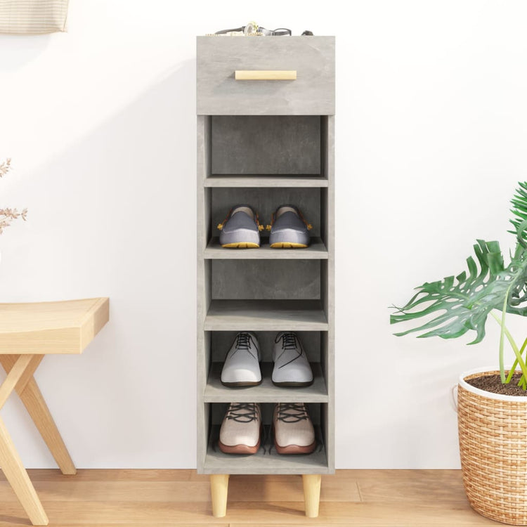 Armoire à chaussures Vidaxl 30x35x105 cm Prix en béton en bois édité