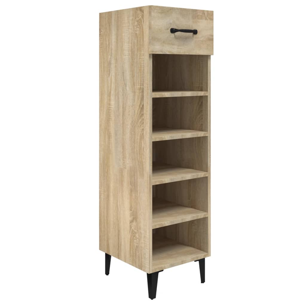Armoire à chaussures vidaxl 30x35x105 cm en bois de bois de chêne sonoma coloré