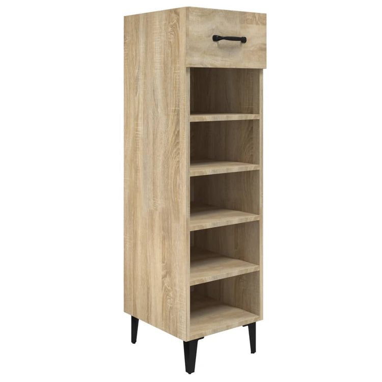 Armoire à chaussures vidaxl 30x35x105 cm en bois de bois de chêne sonoma coloré