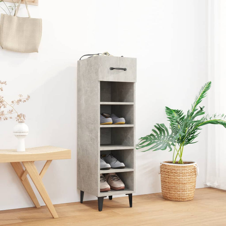 Armoire à chaussures Vidaxl 30x35x105 cm Prix en béton en bois édité