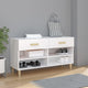 Armoire à chaussures vidaxl 102x35x55 cm en bois transformé blanc