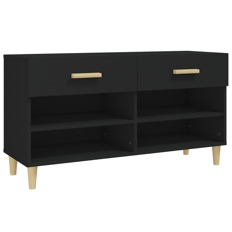 Armoire à chaussures Vidaxl 102x35x55 cm Bois de bois propriété