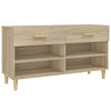 Armoire à chaussures vidaxl 102x35x55 cm en bois de bois de chêne sonoma coloré