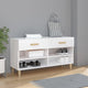 Armoire à chaussures vidaxl 102x35x55 cm en bois de bois haut brillant blanc