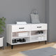 Armoire à chaussures vidaxl 102x35x55 cm en bois transformé blanc
