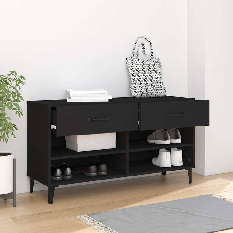 Armoire à chaussures Vidaxl 102x35x55 cm Bois de bois propriété