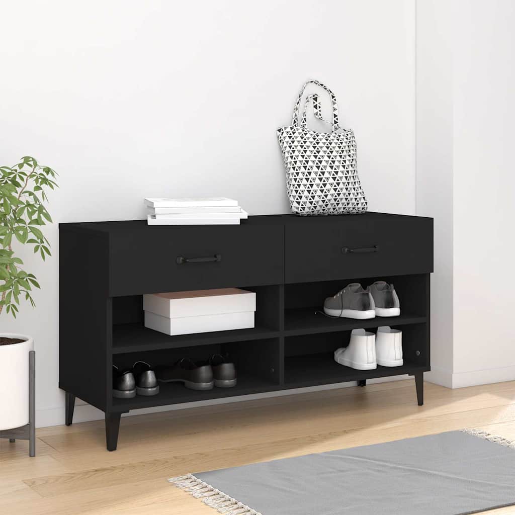 Armoire à chaussures Vidaxl 102x35x55 cm Bois de bois propriété