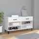 Armoire à chaussures vidaxl 102x35x55 cm en bois de bois haut brillant blanc