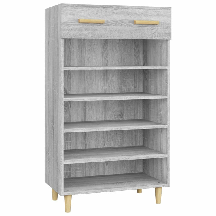 Vidaxx meuble à chaussures 60x35x105 cm bois d'ingénierie couleur chêne sonoma gris