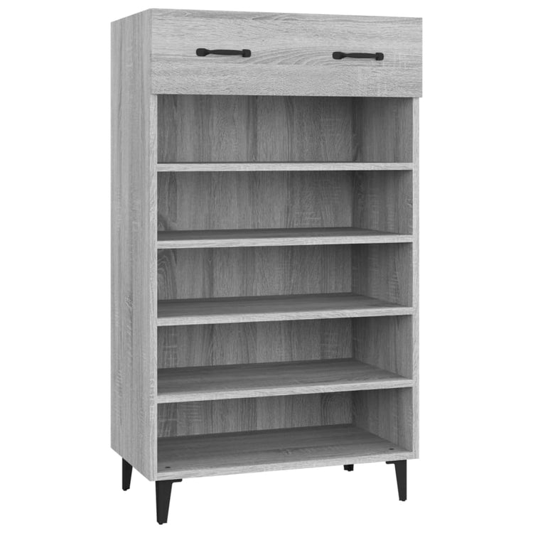 Armoire à chaussures Vidaxl 60x35x105 cm en bois de bois de bois de chêne Gris sonoma