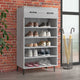 Armoire à chaussures Vidaxl 60x35x105 cm en bois de bois de bois de chêne Gris sonoma