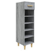 Armoire à chaussures vidaxl 30x35x105 cm en bois de bois de chêne de chêne gris sonoma