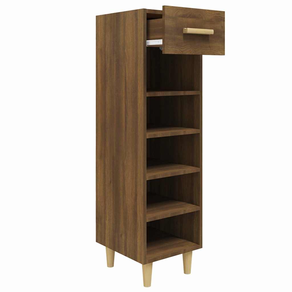 Armoire à chaussures Vidaxl 30x35x105 cm Couleur de chêne brun coupé en bois coupé