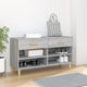 Armoire à chaussures Vidaxl 102x35x55 cm en bois de bois de chêne Gris sonoma