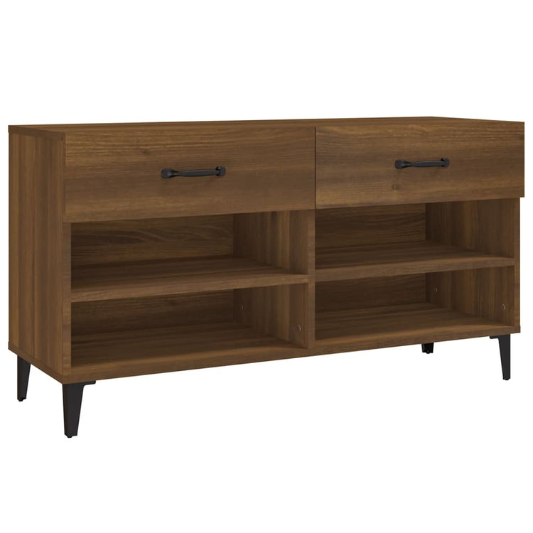 Armoire à chaussures Vidaxl 102x35x55 cm Couleur de chêne brun coupé en bois coupé