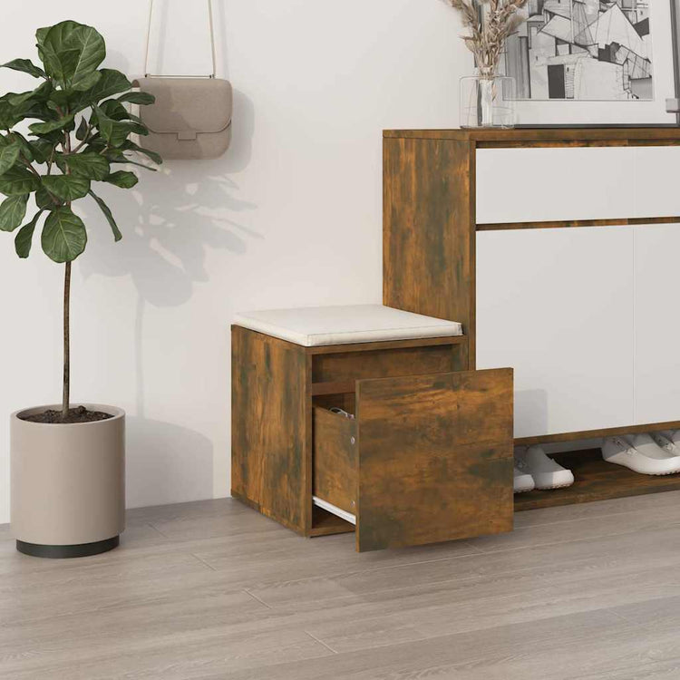 Boîte de rangement Vidaxl avec tiroir 40,5x40x40 cm en bois de bois de bois de bois