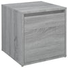 Boîte de rangement Vidaxl avec tiroir 40,5x40x40 cm en bois de bois de bois de gris sonoma