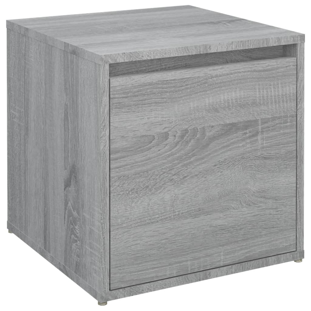Boîte de rangement Vidaxl avec tiroir 40,5x40x40 cm en bois de bois de bois de gris sonoma