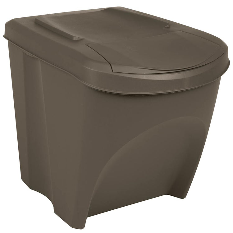 Bandons à ordures vidaxl 3 ST Empilable 75 L Grey en polypropène