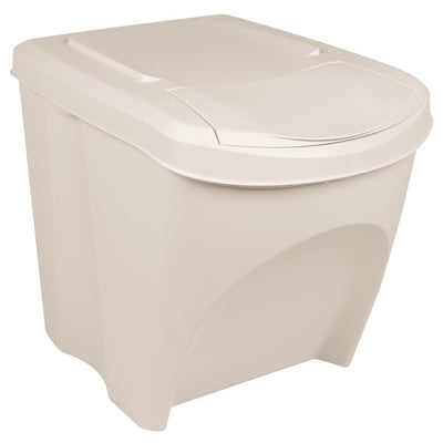 Bandons à ordures vidaxl 3 ST Empilable 75 L Polypropène blanc