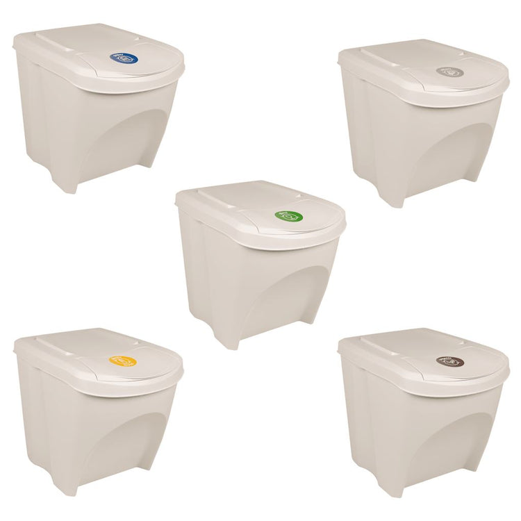 Bandons à ordures vidaxl 3 ST Empilable 75 L Polypropène blanc