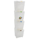 Vidaxl Garbage Bands 4 St Empilable 100 L Polypropène blanc