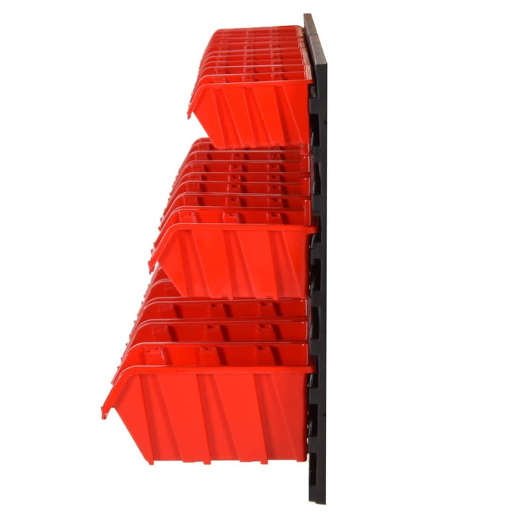 Vidaxx ensemble de système de tri 26 pièces 77x39 cm polypropylène rouge et noir
