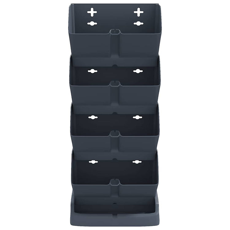 Vidaxl Planned Set 4 St Vertical Polypropène Anthracite Couleur