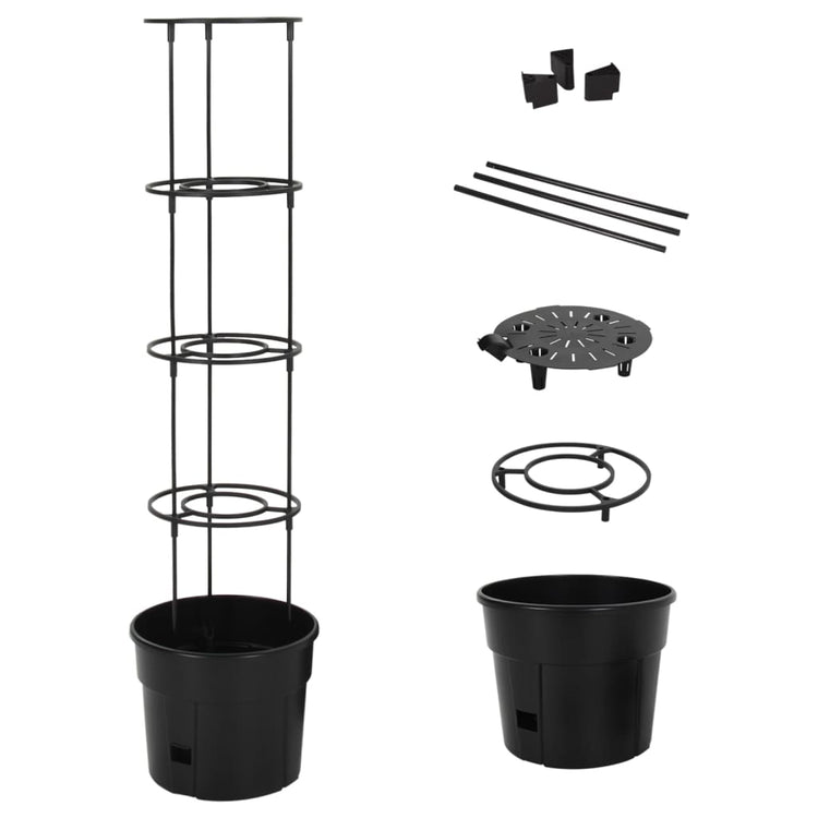 Vidaxl Tomato Breeding Jar Ø29.5x115 cm anthracite polypropen -colored