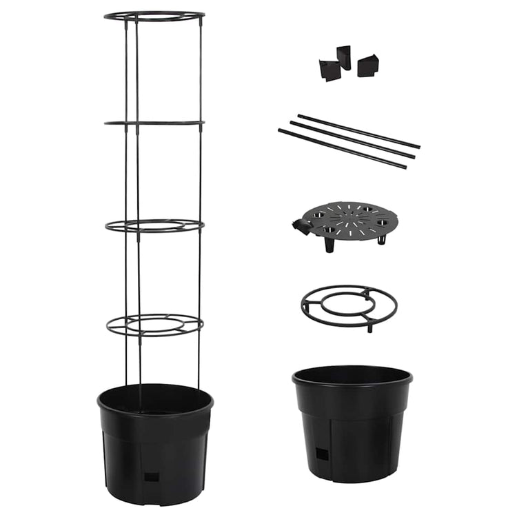 Culture de tomate Vidaxl Ø39x150 cm Anthracite en polypropène -colore