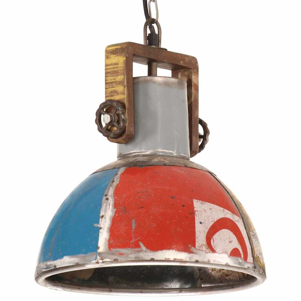 Vidaxx lampe à suspension industrielle ronde 25 w e27 30 cm multicolore