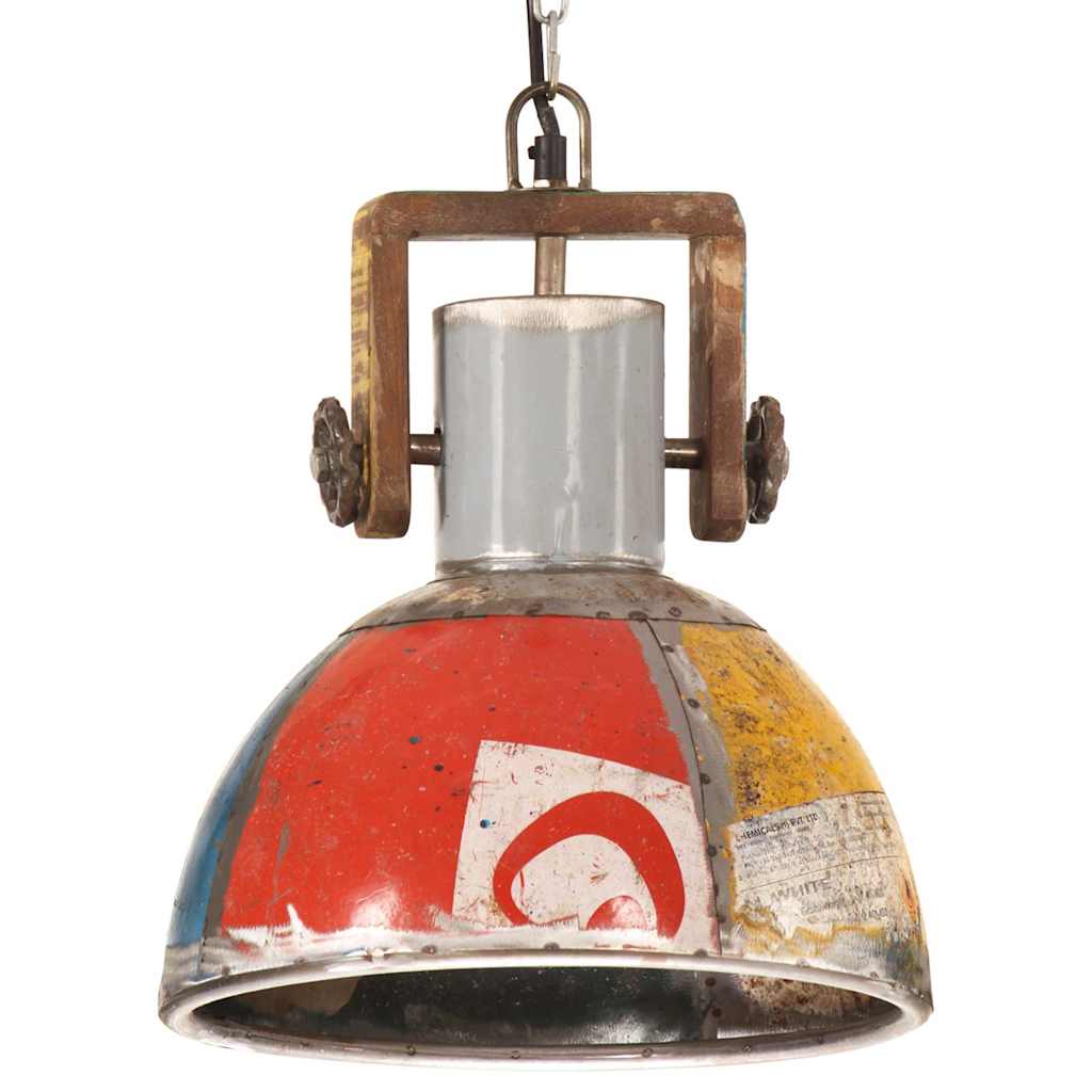 Vidaxx lampe à suspension industrielle ronde 25 w e27 30 cm multicolore