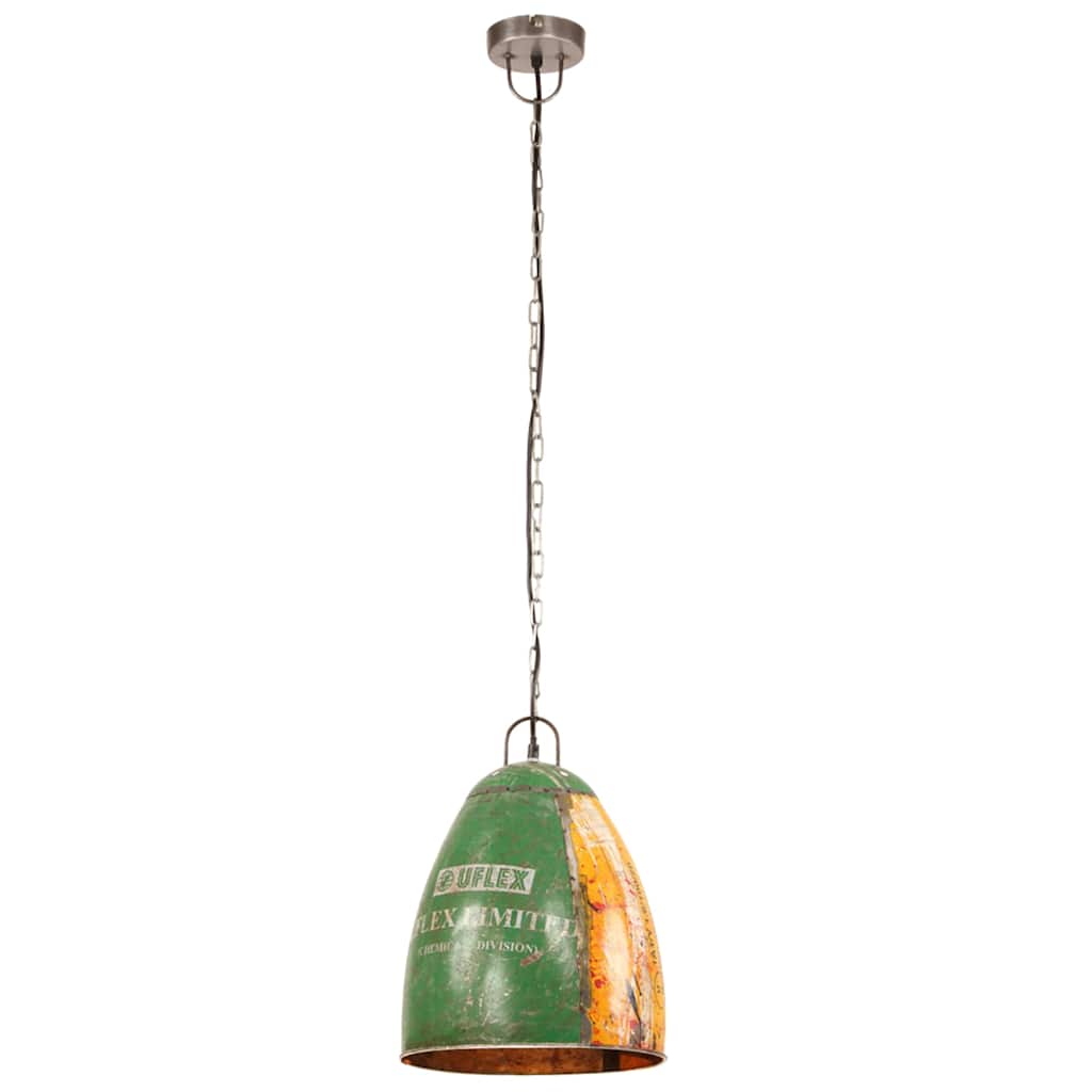 Vidaxx lampe à suspension industrielle ronde 25 w e27 32 cm multicolore