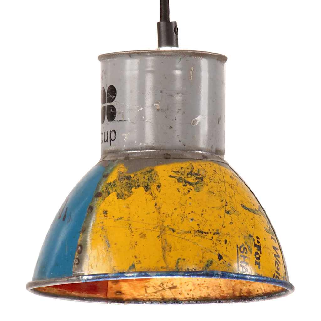 Vidaxl lampe suspendue industrielle ronde 25 w e27 17 cm multicolore