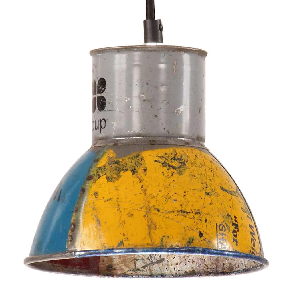 Vidaxl lampe suspendue industrielle ronde 25 w e27 17 cm multicolore
