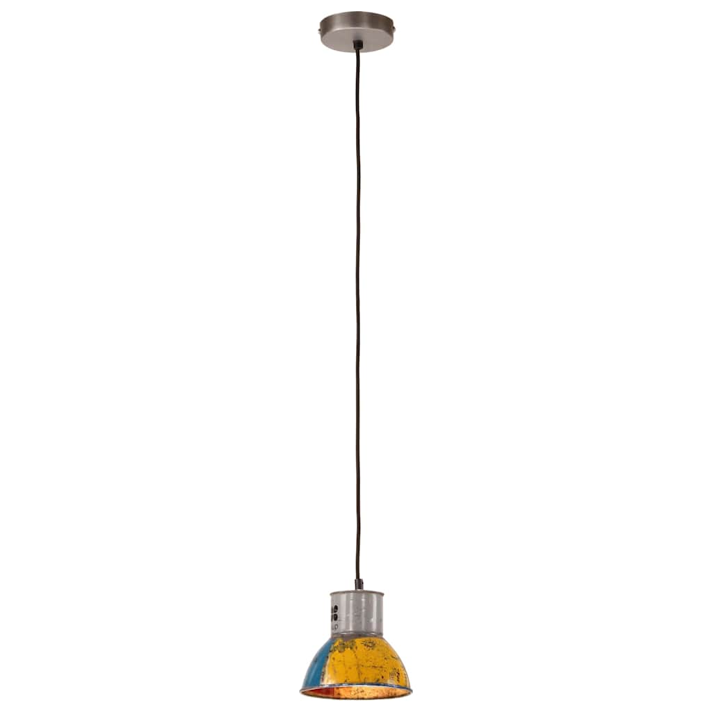 Vidaxl lampe suspendue industrielle ronde 25 w e27 17 cm multicolore