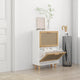 Vidaxl Shoe Cabinet 52x25x80 cm Bois transformé et bien sûr White Rattan