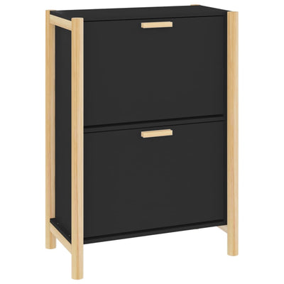 Armoire à chaussures Vidaxl 57.5x33x80 cm Bois de bois de propriété