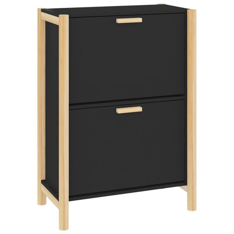Armoire à chaussures Vidaxl 57.5x33x80 cm Bois de bois de propriété