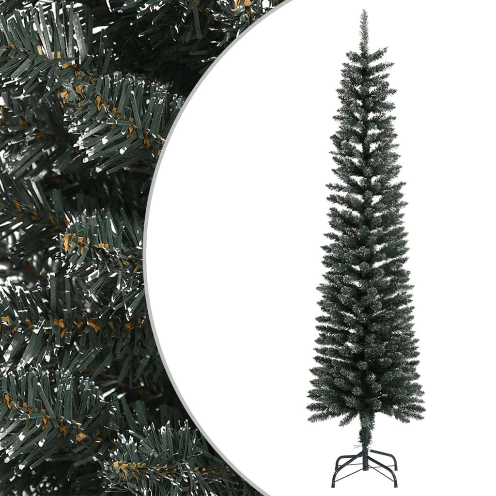 Vidaxl Kunstkerstboom avec un vert PVC étroit standard à 210 cm