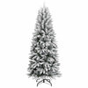 Vidaxl kunstkerstboom avec neige 120 cm en PVC et PE