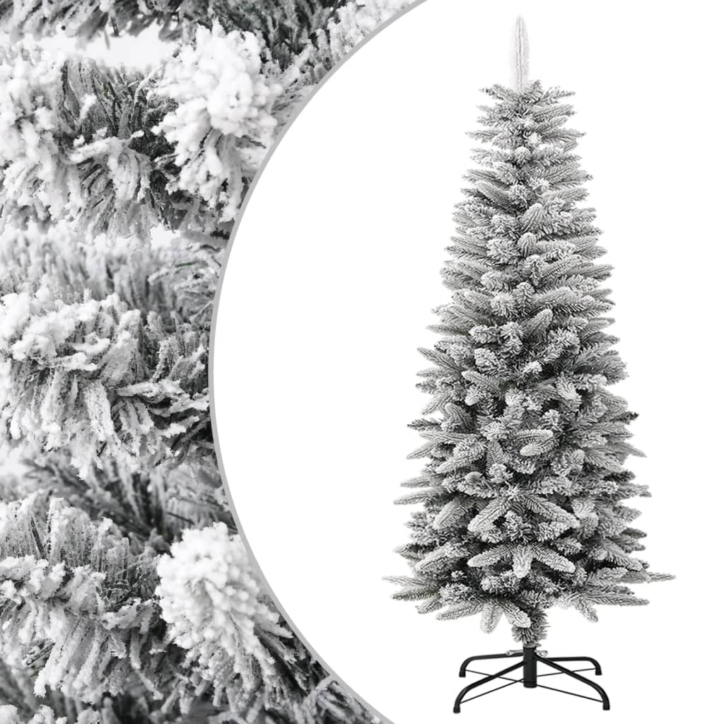 Vidaxl kunstkerstboom avec neige étroite de 120 cm en PVC et PE