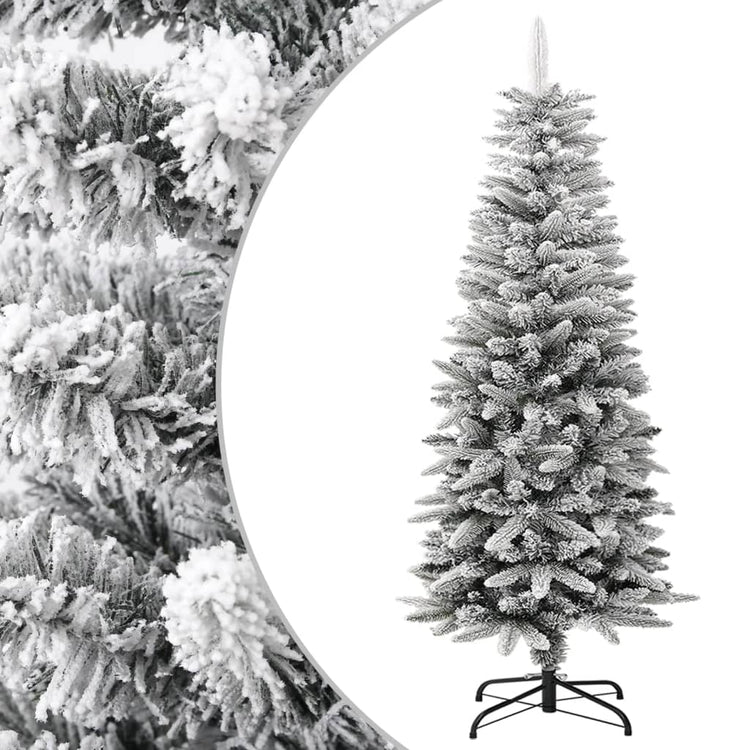 Vidaxl kunstkerstboom avec neige étroite de 120 cm en PVC et PE