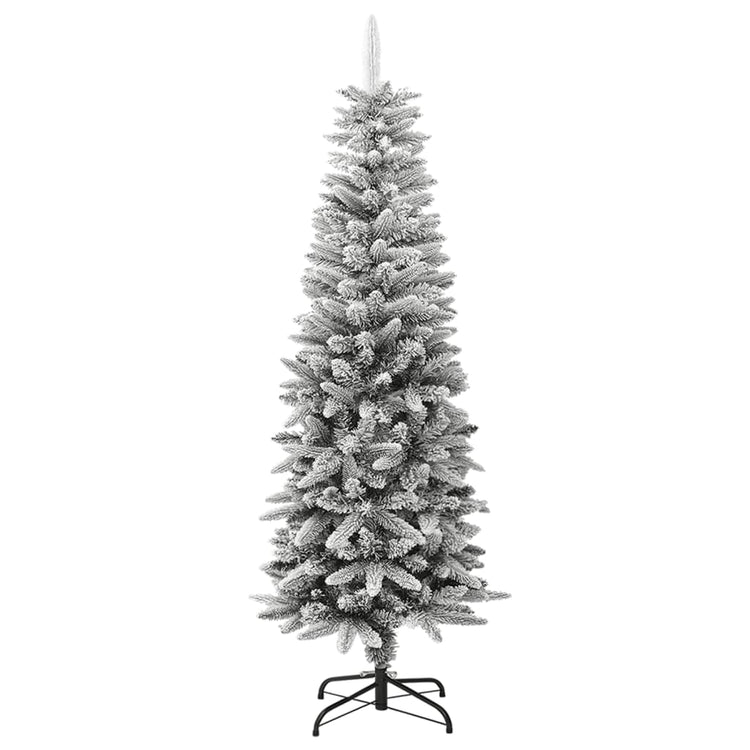 Vidaxl kunstkerstboom avec neige étroite de 150 cm en PVC et PE