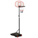 Norme de basket-ball Vidaxl 216-250 cm en polyéthylène blanc