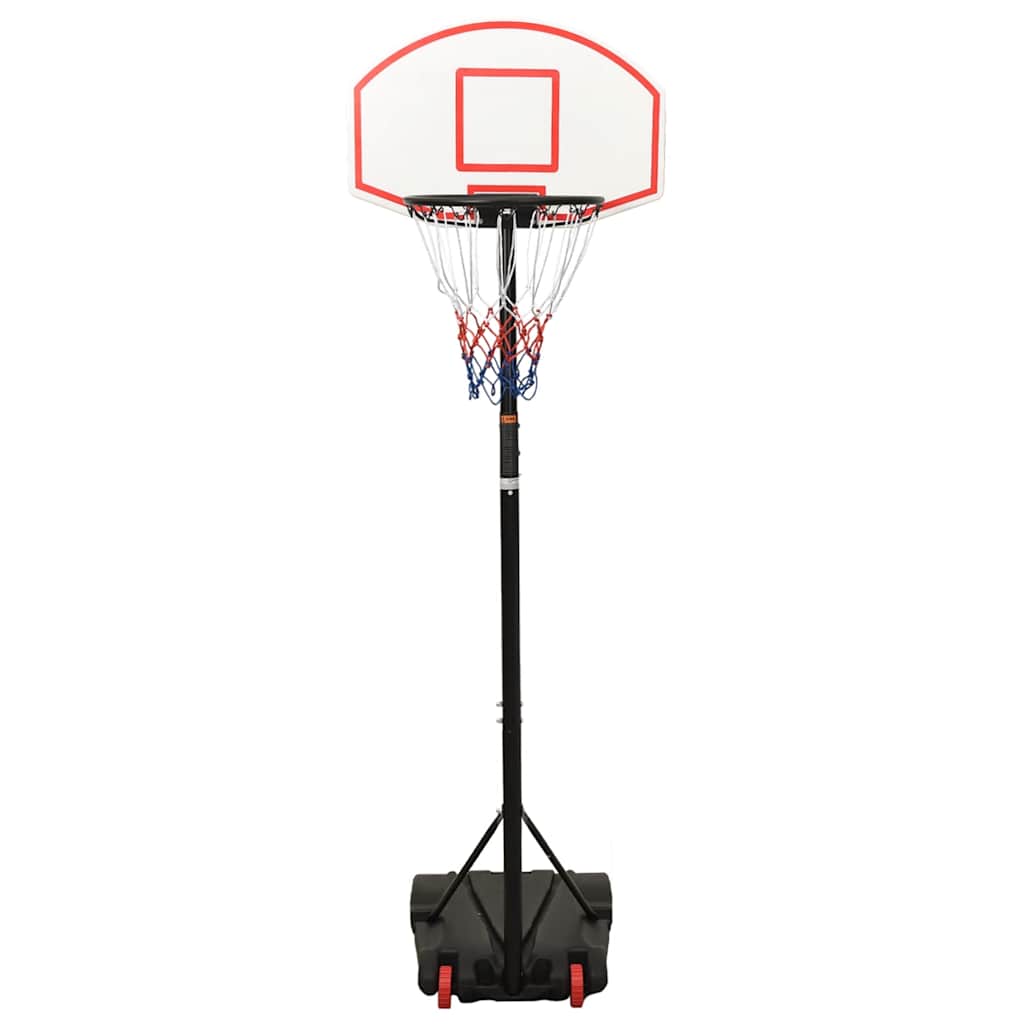 Norme de basket-ball Vidaxl 216-250 cm en polyéthylène blanc