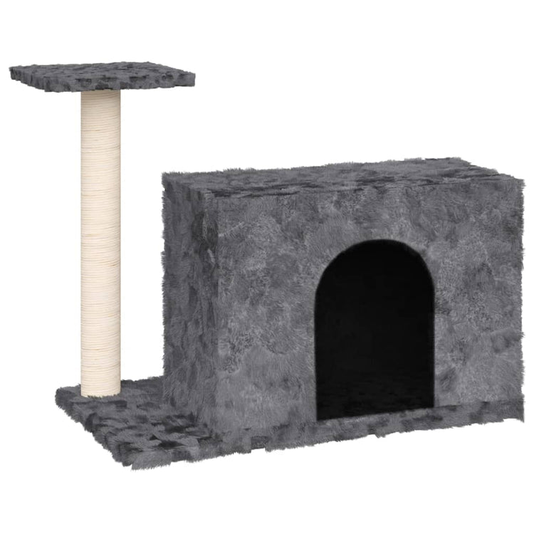 Meubles de chat vidaxl avec sisal grattant 51 cm gris foncé
