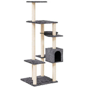Vidaxl Cat Meubles avec Sisal Scratch Posts 142 cm Gris foncé - afbeelding 2